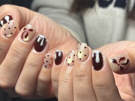 バレンタインネイル