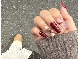 ★ベア×チェックネイル★