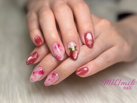 春ネイル☆いちご×ニュアンス