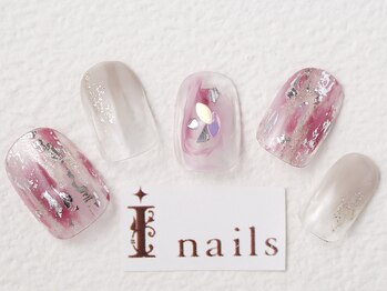 アイネイルズ 梅田店(I nails)/マーブルホイルニュアンス￥7700