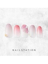 ネイルステーション ルミネ新宿1店(NAIL STATION)/フラワーネイル／パラジェル