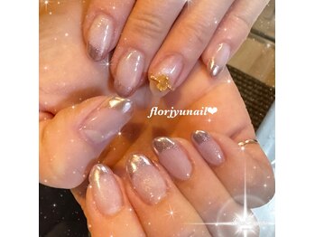 フロージュ ネイル(florjyu nail)/ミラーフレンチnail