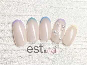 エストラッシュアンドネイル 銀座店(est lash&nail)/パステルフレンチネイル