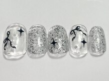 ネイルメゾン 渋谷店(NAIL MAISON)/クリアリボンネイル¥4500