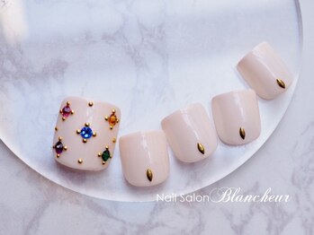 ネイルサロン ブランシュール(Nail Salon Blancheur)/宝石のようなビジューフット