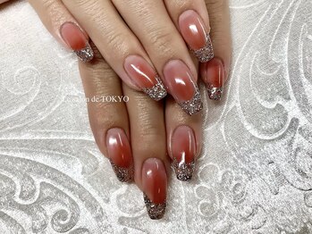 オトナな指先☆ラメフレンチ
