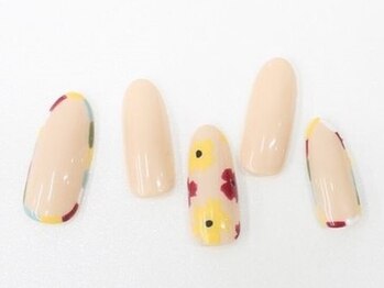 ネイルサロンセレーネ(Selene)/フラワーふちどりネイル