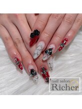 エスフィーネイルサロン リシェル(Esfy nailsalon Richer)/レッドネイル