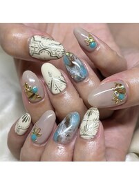夏☆ニュアンスネイル
