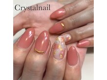 クリスタルネイル ボンベルタ橘店(CRYSTAL NAIL)/シェル×金箔
