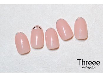 スリーネイルプラスアイラッシュ(Threee Nail+Eyelash)/ホログラムネイル