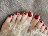 【Foot】フットネイルワンカラー【可愛いパーツ2個プレゼント】¥4500