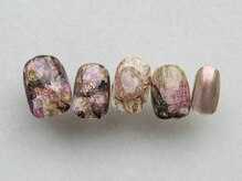 ルフトエーデ(LUFT Ode)/【Art10】絵画風ピンクネイル