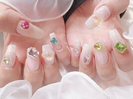 長さだしネイル/カラフルネイル