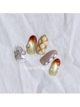 アラ ウィー ナッティー ネイル 北千住店(Aala wi Natty nail)/プルメリア×パール