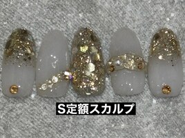 2色グラデ×ストーン