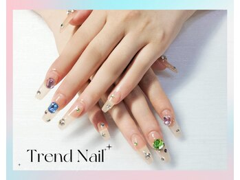 トレンドネイルスタジオ(Trend Nail Studio)/ワンカラー + パーツ乗せ放題