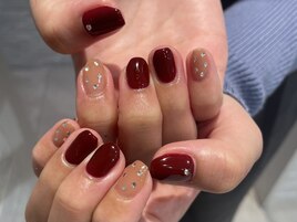 持ち込み＊ボルドーネイル