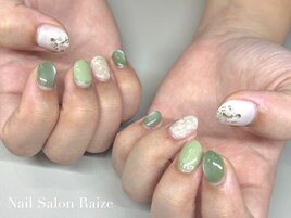 ニュアンスネイル/緑ネイル