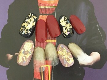 ネイルサロン キャンディネイル(Candy Nail)/金箔ネイル by横山