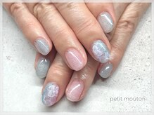 プチムトン 鶯谷店(petit mouton)/【控えめ紫陽花ネイル】