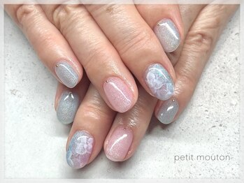 プチムトン 鶯谷店(petit mouton)/【控えめ紫陽花ネイル】