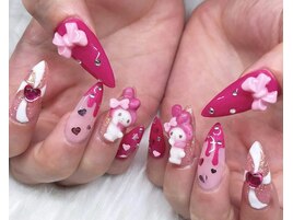 新宿 マイメロネイル 3dネイル