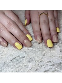 イエローが映えるネイル♪