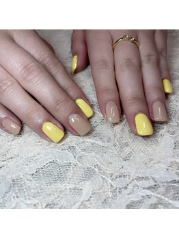 イエローが映えるネイル♪