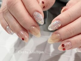 うるちゅるさくらんぼネイル