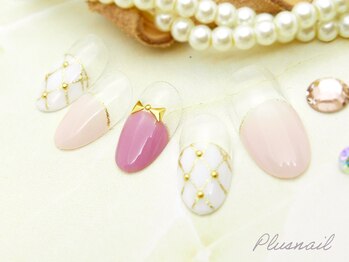 プラスネイル 池袋西口店(PLUS NAIL)/【453】定額7,139円丸フレンチ