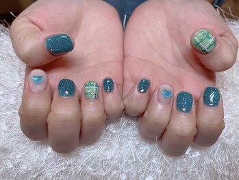 レアネイル 新宿(le'a nail)/チェックネイル