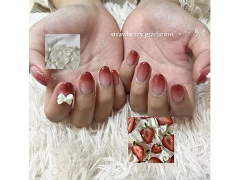 ネイルアンドアイラッシュヴィーナ ゆめタウン廿日市店 (Nail&EyeLash Vina)/strawberry gradation