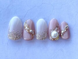 キラキラストーンネイル