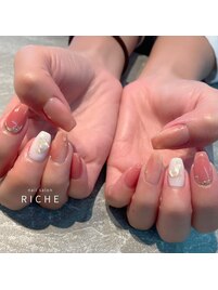 夏の桃ネイル！