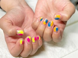 カラフルニュアンスネイル