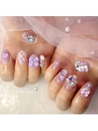 うるきらパーツのパープルネイル