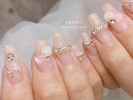 ちゅるんなガーリーネイル