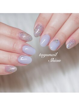 パラジェルブルー水色ネイル