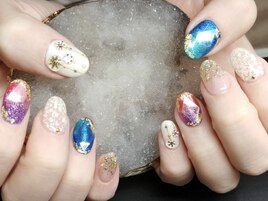 宝石ネイル初回￥10000 冬ネイル
