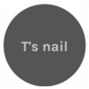 ティーズネイル(T’s nail)のお店ロゴ