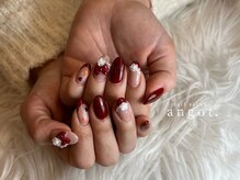 アンガット(angot.)/ガーリー赤フレンチネイル