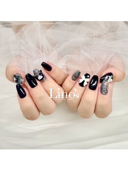 リノズネイルサロンプラス(Lino's Nail Salon +)/キャラパーツ×ブラックネイル☆