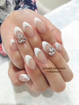 プライベート ネイルサロン マーマ(murmur)/フレンチビジューネイル