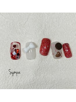 サンパ(Sympa)/バレンタインネイル♪