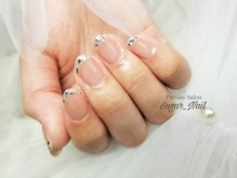 シュガーネイル(sugar nail)/ガラスフレンチネイル