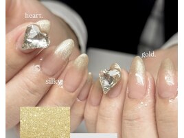 ラメグラ×ハートパーツ