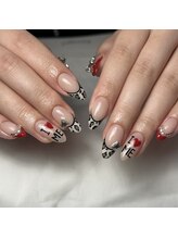 ネイルアトリエビー(nail atelier be’)/レオパードフレンチ