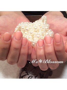 ネイルサロンアンドスクールエムズブロッサム(Nailsalon & school M's Blossom)/自爪ジェルワンカラー
