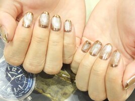 マグネット×ミラーネイル
